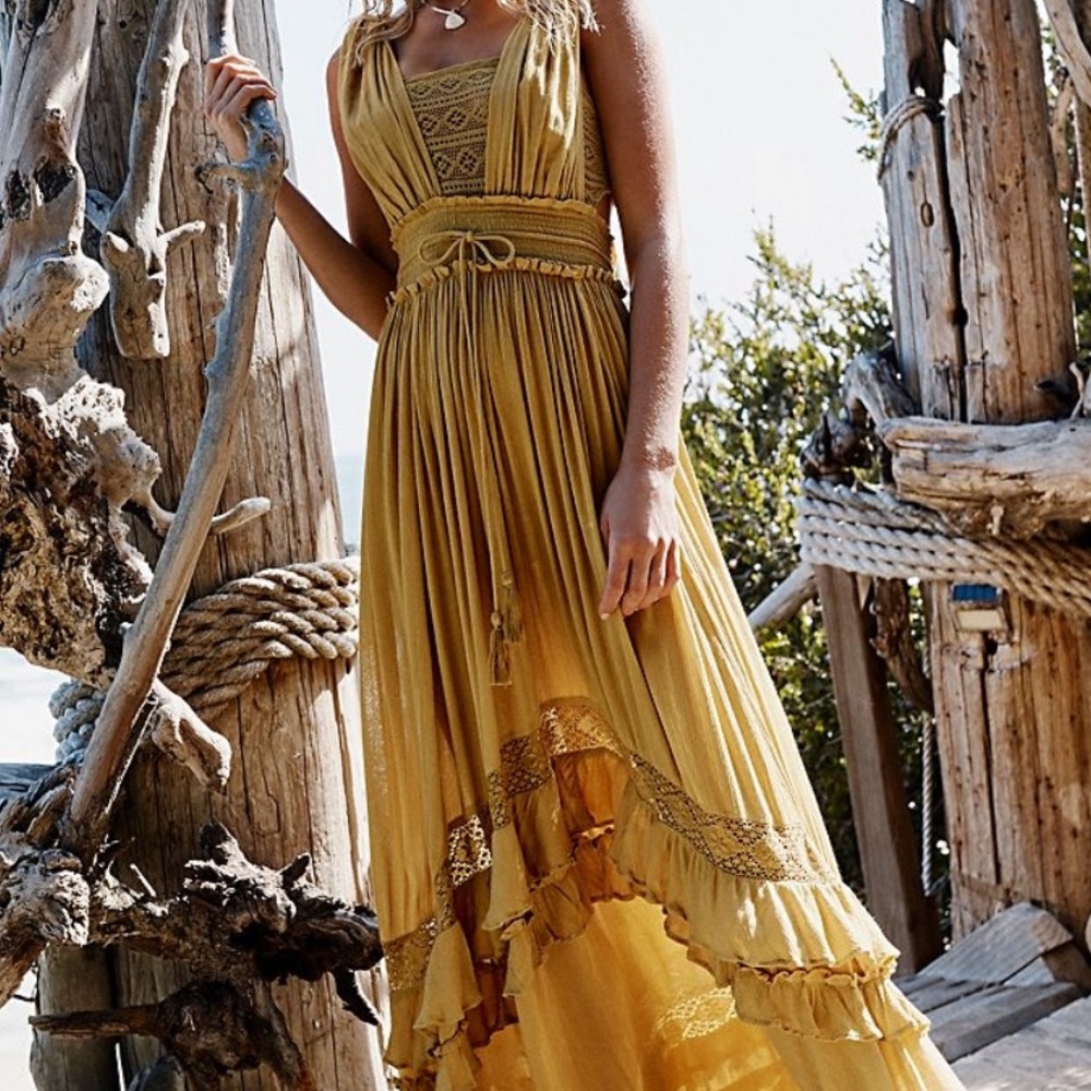 NWT Free People Santa Maria Maxi Dress S